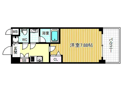 アーデン西天満(1K/10階)の間取り写真