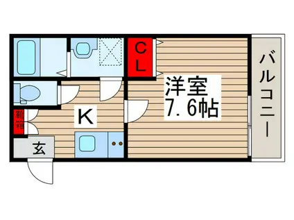 KA-NA MAISON愛宕(1K/3階)の間取り写真
