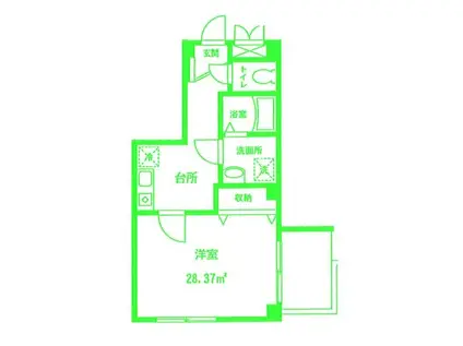MONREVE―M・M(1K/3階)の間取り写真