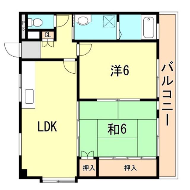 HOUSE22(2LDK/3階)の間取り写真