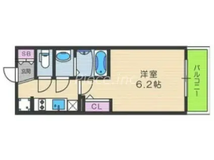 エステムプラザ福島ジェネル(1K/7階)の間取り写真