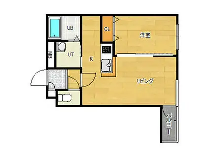  CITY RESIDENCE シティレジデンス(1LDK/2階)の間取り写真