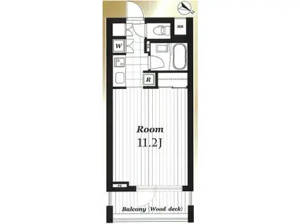 ダイナシティ湘南台(1K/6階)の間取り写真