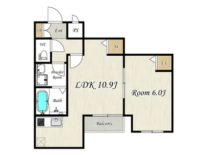 FORESTAVIII(1LDK/2階)の間取り写真