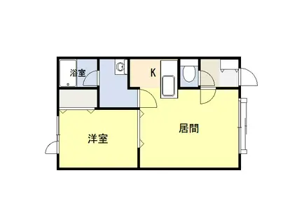 ジュノンII(1LDK/1階)の間取り写真