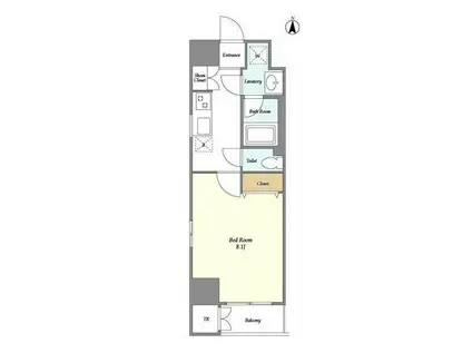 シェル中野弥生町(1K/5階)の間取り写真