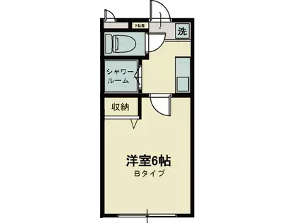 志幸ホーム2(1K/1階)の間取り写真