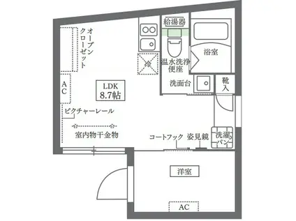 COCOCUBE練馬(1LDK/3階)の間取り写真