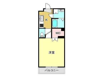 ヴィガラス7(1K/4階)の間取り写真