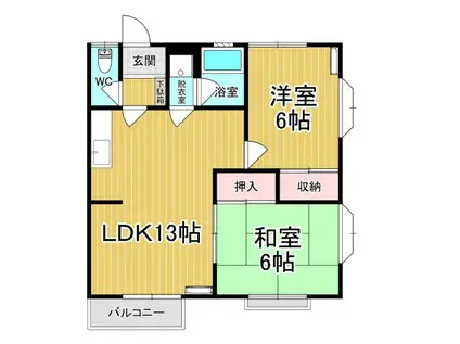 メゾン・ド・サングリーエ(2LDK/2階)の間取り写真