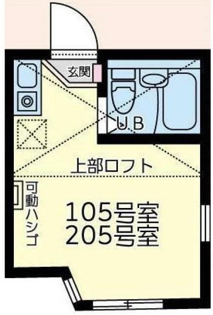 ユナイト根岸ジャトラ(ワンルーム/2階)の間取り写真