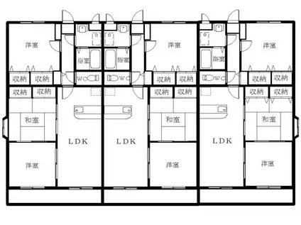 グランシャリオ(3LDK/1階)の間取り写真