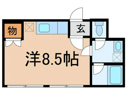 自由が丘アルジャンポルト(ワンルーム/1階)の間取り写真