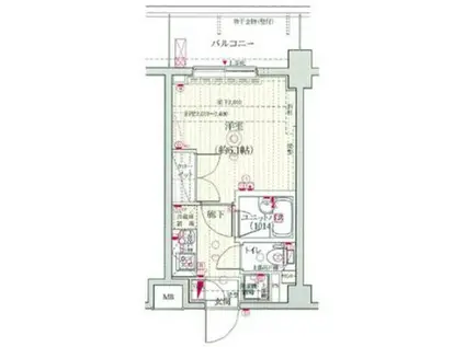 キャッスルステージ四谷(1K/4階)の間取り写真