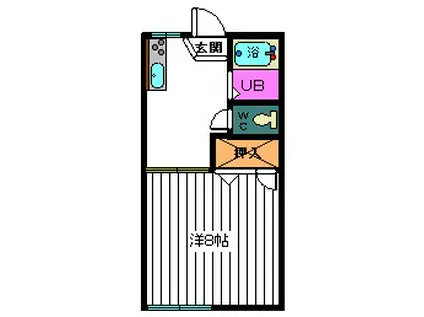 SARAコーポ(1K/1階)の間取り写真