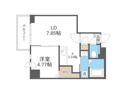 URBAN FLATS琴似(1LDK/7階)の間取り写真