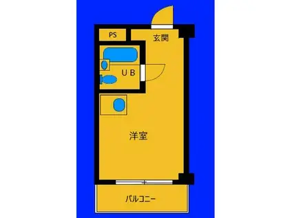 トップ・ルーム横浜(ワンルーム/2階)の間取り写真