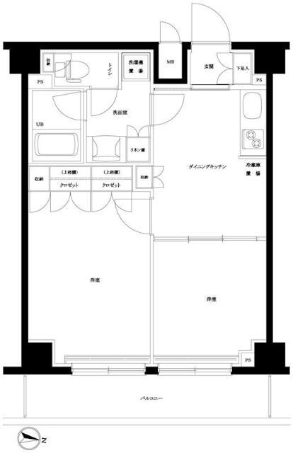 ルーブル墨田立花(2DK/6階)の間取り写真