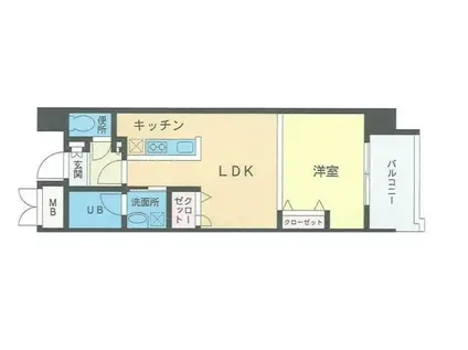 DUO県庁前(1LDK/10階)の間取り写真