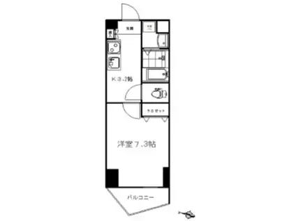 ファーストレジデンス(1K/2階)の間取り写真