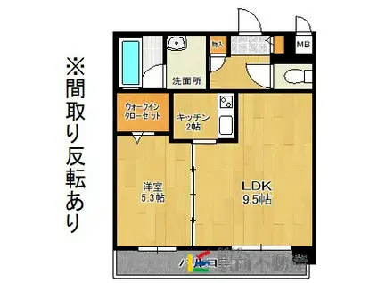 PLUMERIA駅南(1LDK/6階)の間取り写真