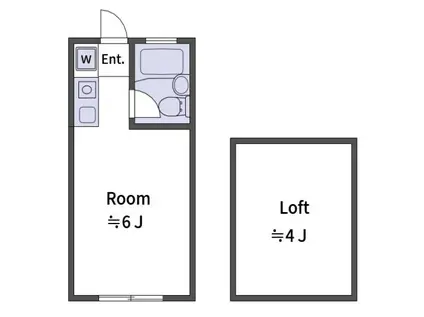 コンコルド東つつじヶ丘(ワンルーム/2階)の間取り写真