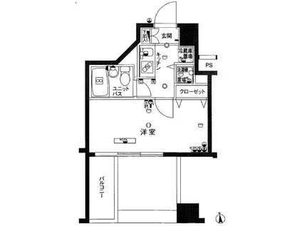 スカイコート南砂町第2(1K/5階)の間取り写真