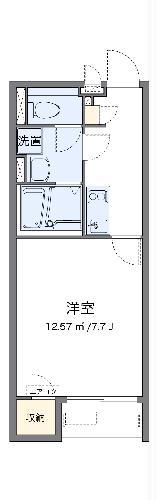 クレイノシャルマンII(1K/1階)の間取り写真