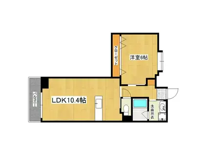 シーサイドパレス南林寺(1LDK/2階)の間取り写真