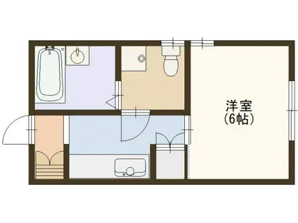 ハイム菅生台(1K/1階)の間取り写真