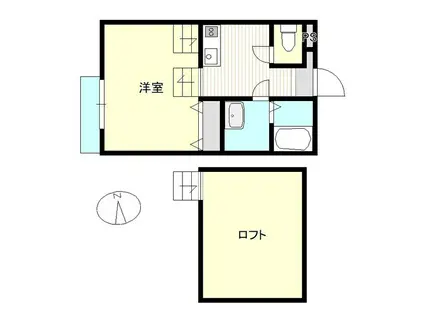 コンフォーレVII番館(1K/2階)の間取り写真