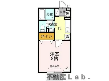 パラッツォ・K(1K/2階)の間取り写真