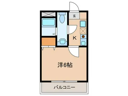 FELICE MIYAMA(1K/2階)の間取り写真