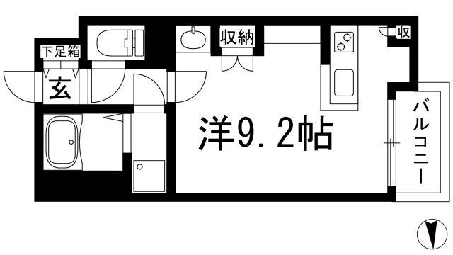 レオネクスト南花屋敷(ワンルーム/2階)の間取り写真