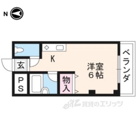 コンフォール・カレッジ(ワンルーム/2階)の間取り写真