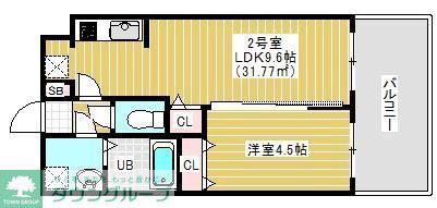 金太郎ヒルズ255(1LDK/6階)の間取り写真