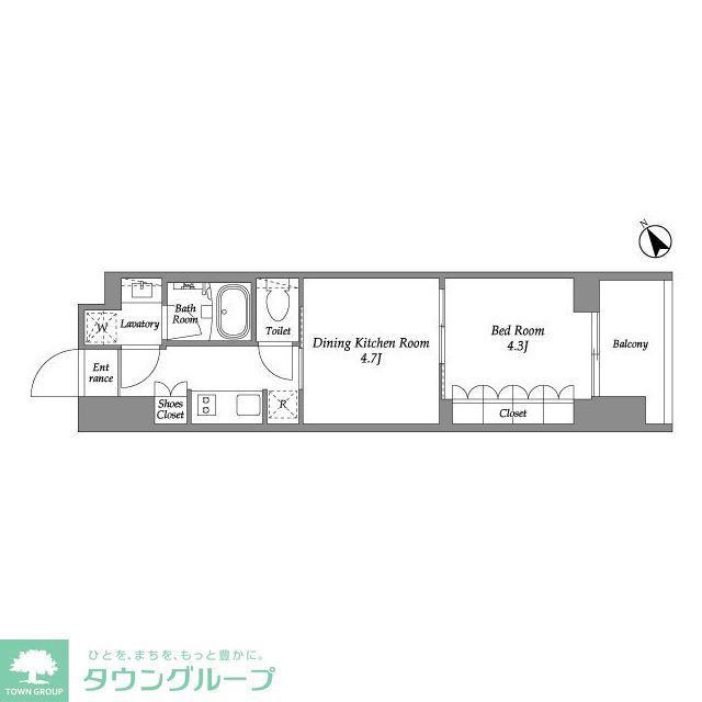 シーズンフラッツ大森西(2K/5階)の間取り写真