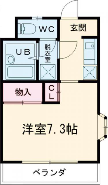 サンライズ五日市(1K/3階)の間取り写真