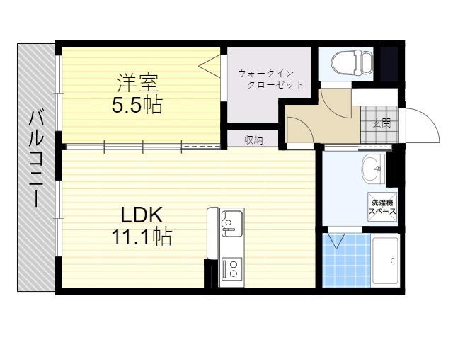 プレジャー希(1LDK/1階)の間取り写真