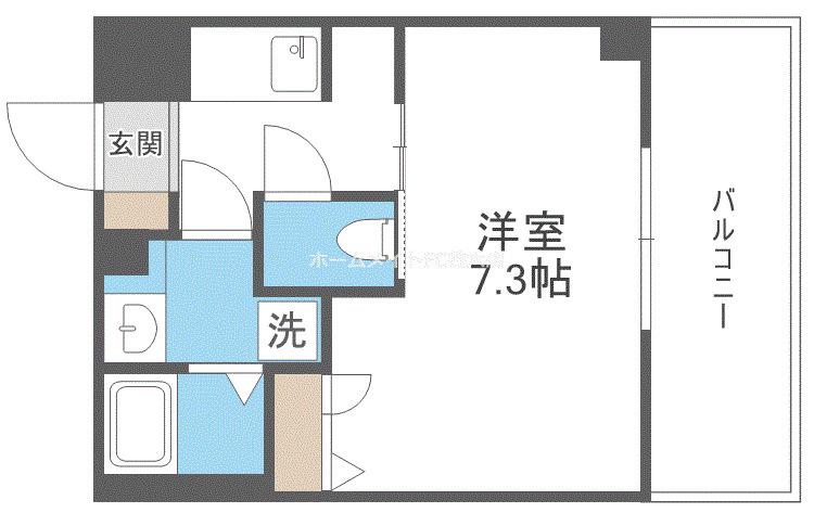 S-RESIDENCE阿波座BOUNCY(1K/14階)の間取り写真