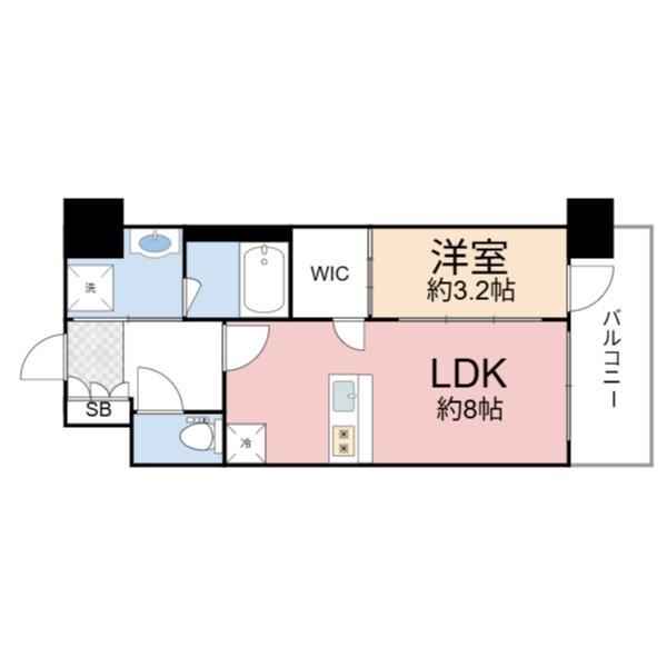 コンフォリア・リヴ京橋(1LDK/8階)の間取り写真