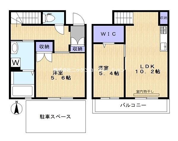 メゾンKEY(2LDK/1階)の間取り写真
