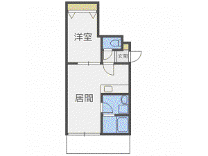 ルナパレス17(1LDK/1階)の間取り写真