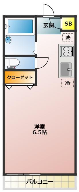コンフォート要町(ワンルーム/1階)の間取り写真