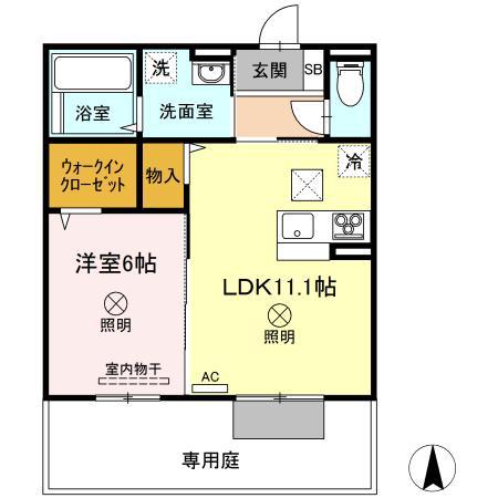 メゾン・ベル・フルール(1LDK/3階)の間取り写真