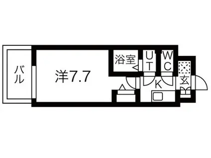 フォーリアライズ大阪イーストゲート(1K/4階)の間取り写真