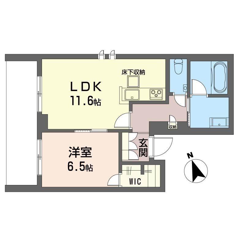 セントリビエ湘南台(1LDK/1階)の間取り写真