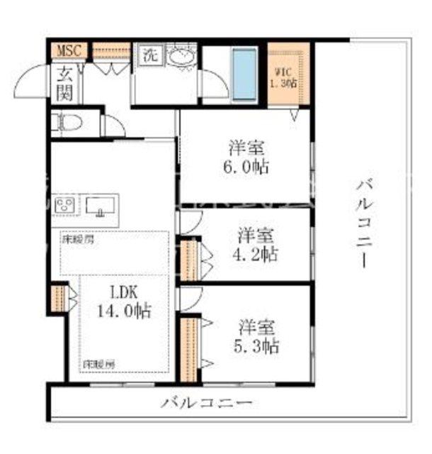 CONCERTO(3LDK/3階)の間取り写真