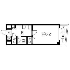 /オズレジデンス天下茶屋(1K/7階)の間取り写真