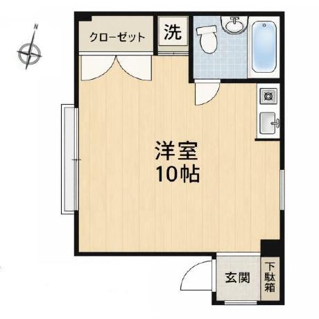 リモ西原(ワンルーム/2階)の間取り写真